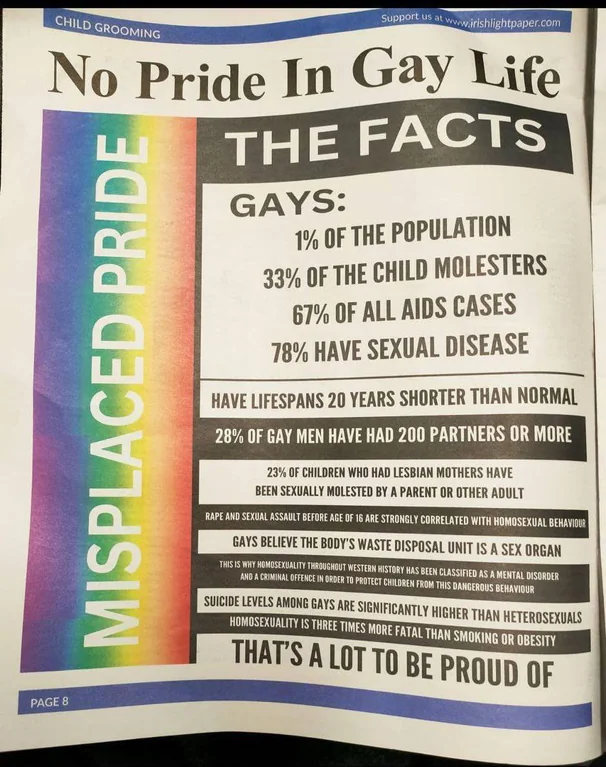 LGBTQ hate flyer